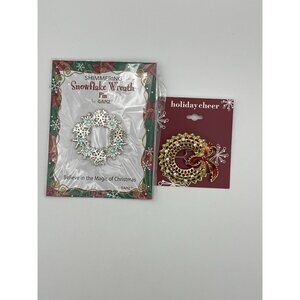 Christmas Holiday Brooches New In Wrappers